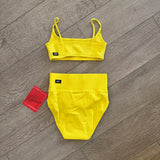 Tiger Friday, True Cami Bra and Belief Brief in Ribbed Lemon Yellow, AXS 0/2 - Final Sale