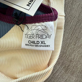 Tiger Friday, Vision Crop Top in Provence Blue White, CXL Child 10/12