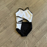 Tiger Friday, Sunshine Leotard in Black and White, CXL Child 10/12 - Final Sale