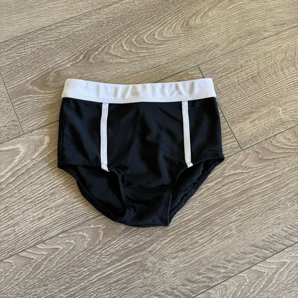 Cosi G, Black Brief with White Detail, Child 6