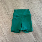 Five Dancewear, Forest Green Biker Shorts, YXL Child 10 - Final Sale