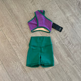 Five Dancewear, Forest Green Biker Shorts, YXL Child 10 - Final Sale