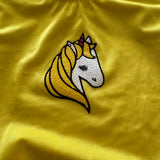 Sequin Unicorn Leotard in Yellow, Child 7 - Final Sale