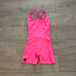 Kandi Kouture, Open Back Hot Pink Biketard, CXL Child 10