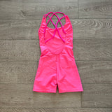 Kandi Kouture, Open Back Hot Pink Biketard, CXL Child 10