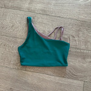 Tiger Friday, May Reversible Crop Top in Hyacinth Green, CXL Child 10/12