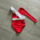 Tiger Friday, Evelyn Leotard in Cherry Ice Red, CM Child 6/8