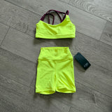 Five Dancewear, Bold and Free Top and Everyday Shorts in Highlighter Yellow, YL Child 7/8