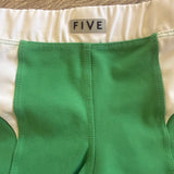 Five Dancewear, Xenas Bra and Aura Biker Shorts in Green White, YL Child 7/8 - Final Sale