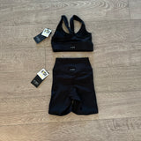 Five Dancewear, Bolt Bra and 5" Shorts in Black, AXXS Child 12/14