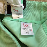 Oh La La, Refresh Crop Top and Shorts Set in Mint Green and White, CM Child 8/10