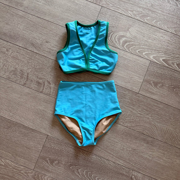 Five Dancewear, Jude Bra and Briefs Set in Tide Pool Blue, YXL Child 10 - Final Sale