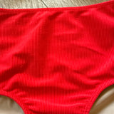 Five Dancewear, Ribbed Crop Top and Briefs Set in Red, YL Child 7/8 - Final Sale