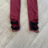 Honeycut, Wine Red Black Bows Leggings, AXXS Women's 0/2