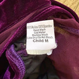 LA Dance Designs, Mesh Detail Velvet Leotard in Plum Purple, CM Child 5/6 - Final Sale