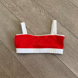 Tiger Friday, Echo Crop Top in Cherry Ice Red White, CXL Child 10/12