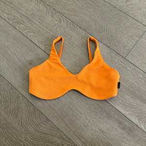 Tiger Friday, Ruth Bralette in Monarch Yellow Orange, AXS Women's 0/2 - Final Sale