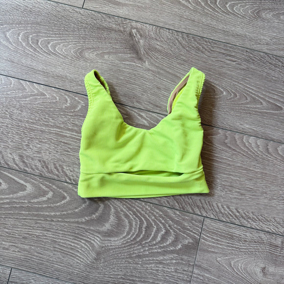 Carissa’s Tutu Couture, Lime Green Ribbed Crop Top, Child 6/7 - Final Sale