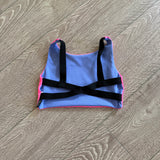 Tiger Friday, Sage Reversible Crop Top in Hot Punk Pink and Periwinkle Blue, CL Child 8/10 - Final Sale