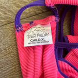 Tiger Friday, Solar Crop Top in Catwalk Pink, CXL Child 10/12