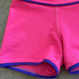 Tiger Friday, Horizon Ribbed Shorties in Catwalk Pink, CXL Child 10/12 - Final Sale