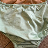 Chelsea B, Open Back Lace Detail Radiance Leotard in Mint Green, CL Child 10/12 - Final Sale