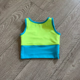 Tiger Friday, Quattro Crop Top in Riptide Blue Yellow, CM Child 6/8 - Final Sale