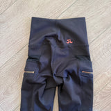 Jo+Jax, Mesh Detail Black Joggers with Gold Zippers, YS Child 5/7 - Final Sale