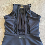 Dancewear, Black Leotard with Mesh Detail, YM Child 5/6