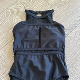 Dancewear, Black Leotard with Mesh Detail, YM Child 5/6