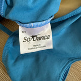 So Danca, Open Back Side Cutout Leotard in Sky Blue, Child 8 - Final Sale