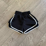 Dancewear, Black Athletic Shorts with White Details, YM Child 5/6