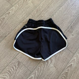 Dancewear, Black Athletic Shorts with White Details, YM Child 5/6