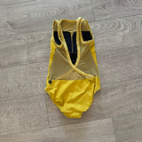 Five Dancewear, Mustard Yellow Mesh Back Leotard, YXL Child 10 - Final Sale