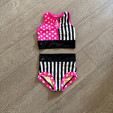 Kandi Kouture, Polka Dot Stripes Black and Pink Set, CL Child 7/8