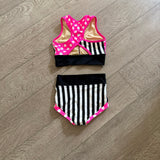 Kandi Kouture, Polka Dot Stripes Black and Pink Set, CL Child 7/8