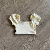 Tiger Friday, Ever After Crop Top in Ivory White, CS Child 5/6