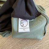 Five Dancewear, Ribbed Maverick Crop Top in Olive Green, YL Child 7/8