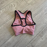 Five Dancewear, Twist Top in Soft Pink and Black Outline, YL Child 7/8