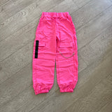 Pocket Cargo Jogger Pants with Chain in Hot Pink, Child 8