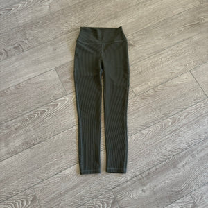 Five Dancewear, Ribbed Leggings in Olive Green, Child 10/12 - Final Sale