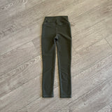 Five Dancewear, Ribbed Leggings in Olive Green, Child 10/12 - Final Sale