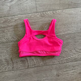 Five Dancewear, Mesh Detail Crop Top in Hot Pink, YL Child 7/8 - Final Sale