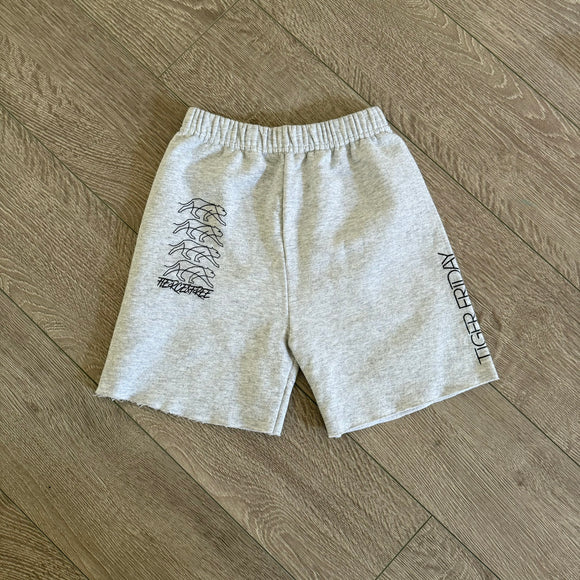 Tiger Friday, Athletic Shorts in Heather Grey, CXL Child 10/12 - Final Sale