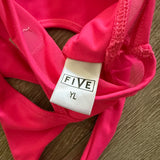 Five Dancewear, Mesh Detail Crop Top in Hot Pink, YL Child 7/8 - Final Sale