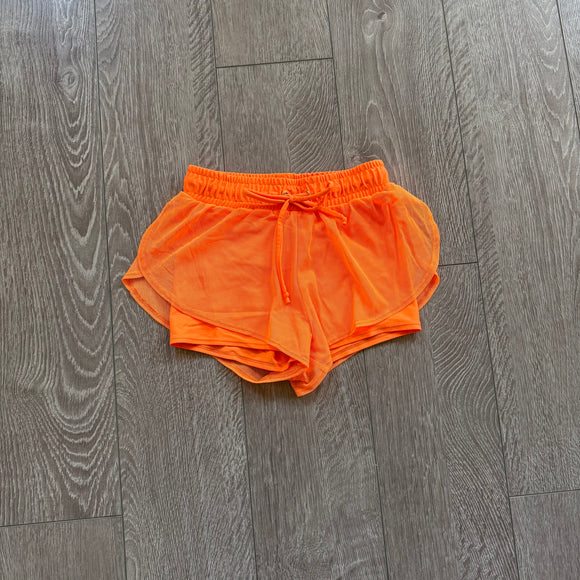 Purple Pixies, Fame Shorts in Neon Orange, CL Child 12