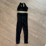 Balera, Racer Back Bra and Leggings Set in Black, Child 7/8 - Final Sale