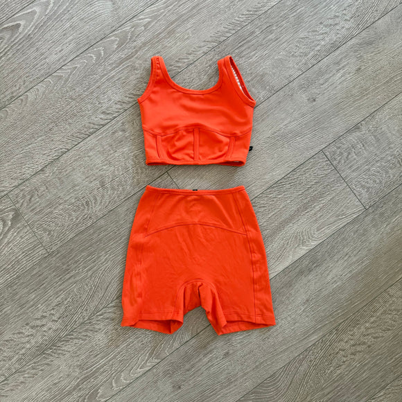 Daroch Dance, Majestic Top and Limitless Shorts in Orange, Child 7/8 - Final Sale