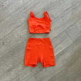 Daroch Dance, Majestic Top and Limitless Shorts in Orange, Child 7/8 - Final Sale