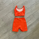 Daroch Dance, Majestic Top and Limitless Shorts in Orange, Child 7/8 - Final Sale
